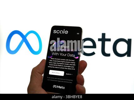 Meta-Plattformen und die koreanische Startup-Skala KI Stockfoto