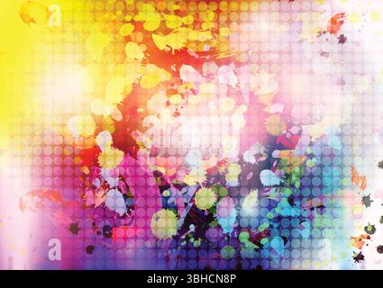 Abstrakter Aquarellhintergrund mit weichen Spritzern Stock Vektor