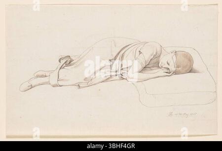 Julius Schnorr von Carolsfeld liegendes Mädchen (Maria Heller). Stockfoto