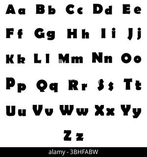 Zeichentrickschriftstil. Symbol für Comic-Alphabet. Verspieltes Briefformular. Vektorfettgedruckte Form. Stock Vektor