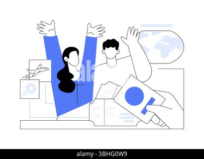 Bereit für Reisen isolierte Cartoon-Vektor-Illustrationen. Stock Vektor