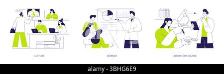 Medizinische College-Klassen isoliert Cartoon-Vektor-Illustrationen se Stock Vektor
