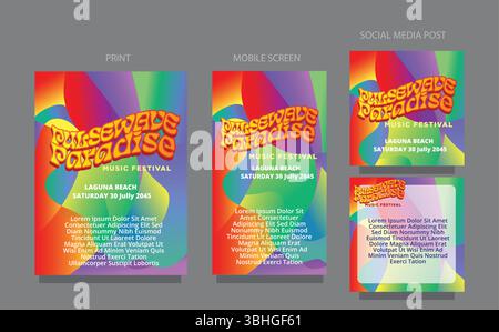 Reinigen Sie Die Flüssigkeitsbewegung. Abstraktes Wellendesign für digitale und gedruckte Anwendungen. Flüssige Designvorlage mehrere Plattformen für Print, mobile Bildschirme und soziale Medien Stock Vektor