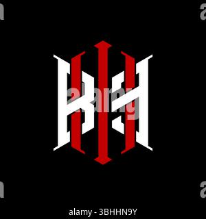 Logo Initial Monogramm mit geometrischem, modernem Rechteck elegantem Design im isolierten Hintergrund, minimalistisches Logo in geometrischer Form. Stock Vektor