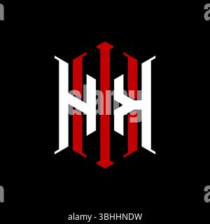 Logo Initial Monogramm mit geometrischem, modernem Rechteck elegantem Design im isolierten Hintergrund, minimalistisches Logo in geometrischer Form. Stock Vektor