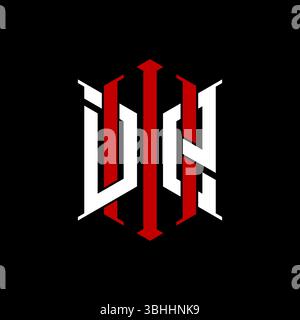 Logo Initial Monogramm mit geometrischem, modernem Rechteck elegantem Design im isolierten Hintergrund, minimalistisches Logo in geometrischer Form. Stock Vektor
