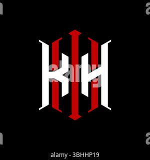 Logo Initial Monogramm mit geometrischem, modernem Rechteck elegantem Design im isolierten Hintergrund, minimalistisches Logo in geometrischer Form. Stock Vektor