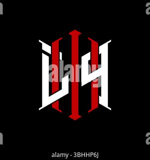 Logo Initial Monogramm mit geometrischem, modernem Rechteck elegantem Design im isolierten Hintergrund, minimalistisches Logo in geometrischer Form. Stock Vektor
