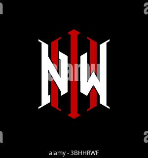 Logo Initial Monogramm mit geometrischem, modernem Rechteck elegantem Design im isolierten Hintergrund, minimalistisches Logo in geometrischer Form. Stock Vektor