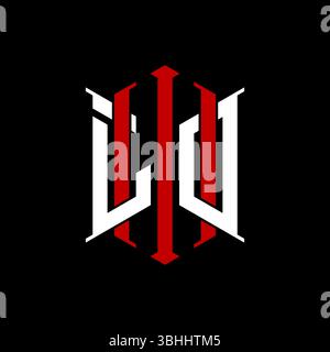 Logo Initial Monogramm mit geometrischem, modernem Rechteck elegantem Design im isolierten Hintergrund, minimalistisches Logo in geometrischer Form. Stock Vektor