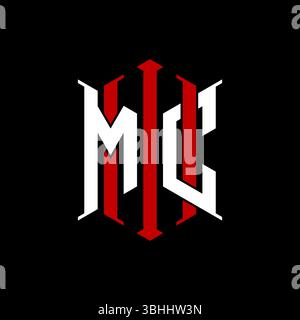 Logo Initial Monogramm mit geometrischem, modernem Rechteck elegantem Design im isolierten Hintergrund, minimalistisches Logo in geometrischer Form. Stock Vektor