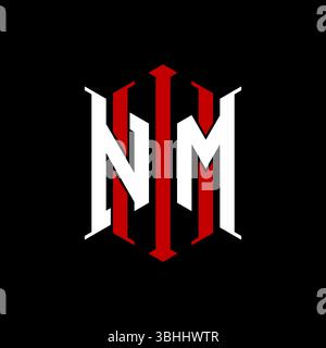 Logo Initial Monogramm mit geometrischem, modernem Rechteck elegantem Design im isolierten Hintergrund, minimalistisches Logo in geometrischer Form. Stock Vektor