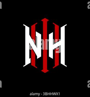 Logo Initial Monogramm mit geometrischem, modernem Rechteck elegantem Design im isolierten Hintergrund, minimalistisches Logo in geometrischer Form. Stock Vektor