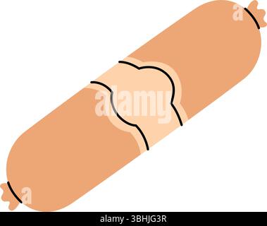 Arztwurst. Halbzeuge. Vektorabbildung. Stock Vektor