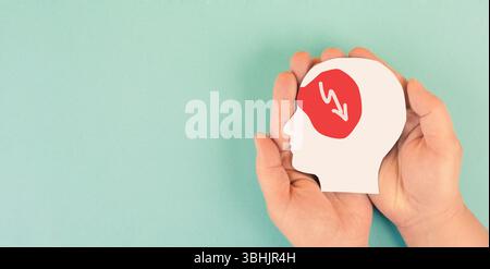 Epilepsie-Anfälle, Migräne-Kopfschmerz-Attacke, Geist Mit Schlaganfall, Stress, Tumor Im Gehirn, EEG Stockfoto