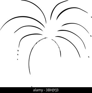 Feuerwerk isoliert auf transparentem Hintergrund. Abbildung der grafischen Vektorfarbe. Feuerwerkskörper, buntes Feuerwerk Explosionen, Karneval Teil Stock Vektor