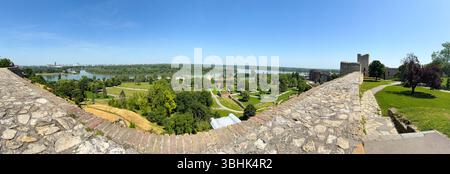 Blick vom Kalemegdan Park, Belgrad, Serbien. Stockfoto