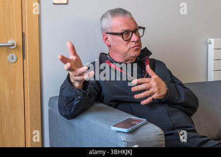 Der Filmkritiker Mark Kermode und seine Frau Linda Ruth Williams besuchten das Shetland-Drehbuch-Festival, um das Kino mit dem Publikum auf den Inseln zu feiern. Stockfoto