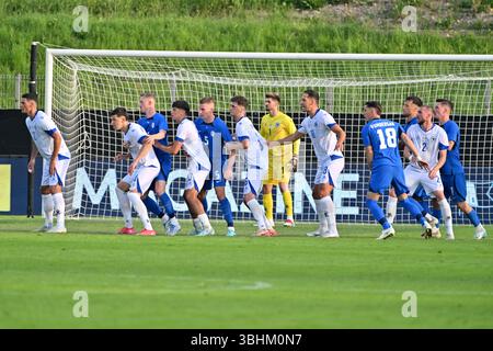 Ljubljana, Slowenien. Juni 2025. Ljubljana, Slowenien, 10. Juni 2025: Internationales Fußball-Freundschaftsspiel zwischen Slowenien und Bosnien und Herzegowina im Stadion Celje, Celje, Slowenien. (Igor Kupljenik/SPP) Credit: SPP Sport Press Photo. /Alamy Live News Stockfoto