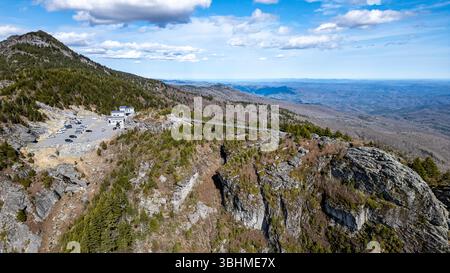 Grandfather Mountain ist ein Berg, eine gemeinnützige Attraktion und ein State Park in North Carolina in der Nähe von Linville, North Carolina. Bei 5.946 Fuß ist es das h Stockfoto