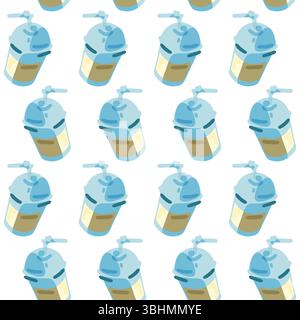 Nahtloses Design Für Eiskaffee Stock Vektor