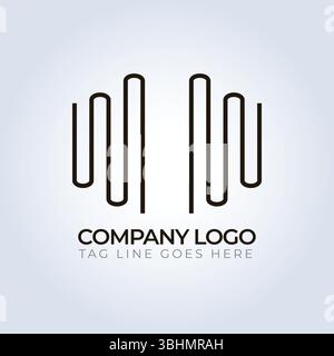 Line Art Firmenlogo Vorlage Design Kunst Stock Vektor