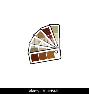 Symbol für die Farbpalette. Farbfeld-Symbol. Brauntöne. Illustration der Vektorpalette. Stock Vektor