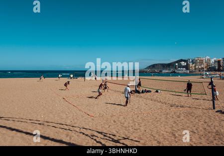 Am Strand Las Canteras - Las Palmas, Gran Canaria, Spanien Stockfoto