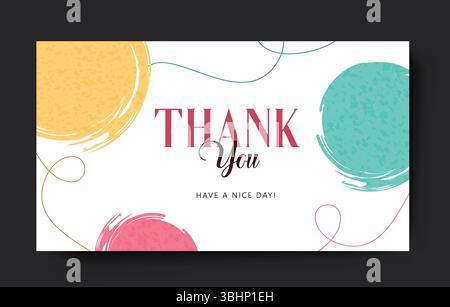 Vielen Dank Grußkarte Clipart Hintergrund. Vielen Dank für Kalligrafie und Text-Clips für Danksagungen, Danksagungen, Danksagungen und Shopping Card Stock Vektor