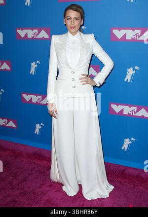 (AKTE) Justin Baldonis Klage gegen Blake Lively wurde vom Bundesrichter entlassen. MANHATTAN, NEW YORK CITY, NEW YORK, USA – 20. AUGUST: Die US-amerikanische Schauspielerin Blake Lively in einem Ralph and Russo Outfit kommt bei den MTV Video Music Awards 2018, die am 20. August 2018 in der Radio City Music Hall in Manhattan, New York City, New York, USA, stattfinden. (Foto: Xavier Collin/Image Press Agency) Stockfoto