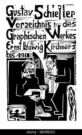 Titelseite – abgelehnt von Ernst Ludwig Kirchner, ca. 1910er Jahre expressionistischer Druck – Deutsche Modernistische Kunst, Public Domain High Resolution Artwork Stockfoto