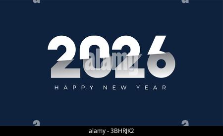 2026 Typografie Design. 2026 Nummernlogo. 2026 Textdesign Stock Vektor