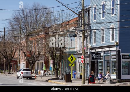 Main Street, Middleburgh, New York, ein Dorf im Schoharie County. Stockfoto