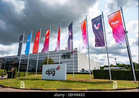 Sitz des DPG-Medienunternehmens in Vilvoorde, Flämisch-Brabant, Belgien, 8. Juni 2025 Stockfoto