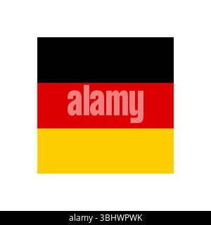 Flagge Deutschlands Symbol deutsches nationales Symbol Vektor Illustration. Stock Vektor