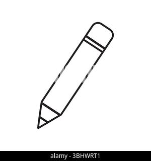 Bleistiftlinie Symbol flach Design Vektor Illustration isoliert Stock Vektor