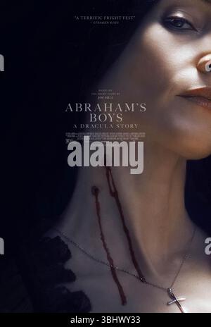 Abraham’s Boys (2025) unter der Regie von Natasha Kermani mit Titus Welliver, Corteon Moore und Aurora Perrineau. Abraham van Helsing zieht seine beiden Söhne in die Vereinigten Staaten, um ihrer Vergangenheit zu entkommen. US-Poster NUR FÜR REDAKTIONELLE ZWECKE. Quelle: BFA/IFC Films Stockfoto