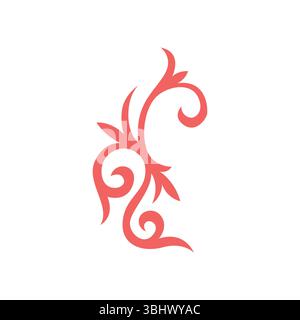 Traditionelles kirgisisches kasachisches ethnisches Ornament Vektor-Design mit nomadischen Wirbeln Stock Vektor