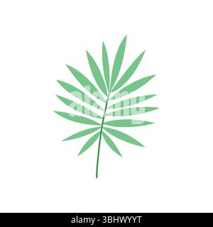 Palmblatt Tropische Handgezeichnete Illustration Stock Vektor