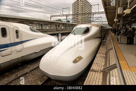 Tokaido Sanyo Shinkansen Bahngleise in Tokio Japan Stockfoto