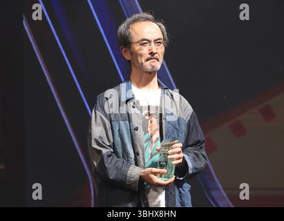 Tokio, Japan. Juni 2025. Der japanische Schauspieler Kanji Furutachi erhält einen Preis beim Short Shorts Film Festival & Asia 2025 Award am Mittwoch, den 11. Juni 2025 in Tokio. (Foto: Yoshio Tsunoda/AFLO) Credit: Aflo Co. Ltd./Alamy Live News Stockfoto
