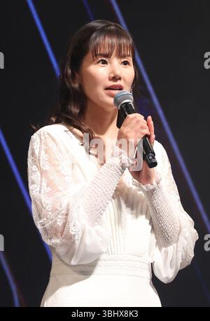 Tokio, Japan. Juni 2025. Die japanische Schauspielerin Manami Konishi spricht beim Short Shorts Film Festival & Asia 2025 Preisverleihung am Mittwoch, den 11. Juni 2025 in Tokio. (Foto: Yoshio Tsunoda/AFLO) Credit: Aflo Co. Ltd./Alamy Live News Stockfoto