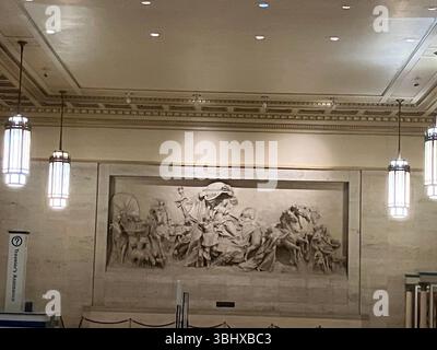 Skulptur am Bahnhof in Philidelphia Stockfoto