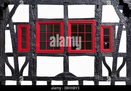 Fachwerkhaus in Steinheim, Detail, Deutschland, Hessen, Hanau Stockfoto