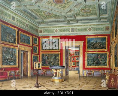 Innenräume der Neuen Eremitage. Das Zimmer der flämischen Schule Eduard Hau Stockfoto