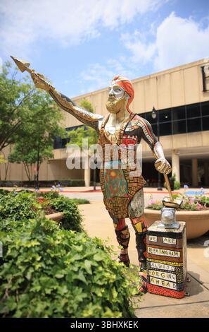 Das Symbol von Birmingham, die vulkanische, riesige, 56 m hohe gusseiserne Statue des römischen Gottes der Metallverarbeitung, wurde für die St Louis World Fair 1904 in Auftrag gegeben. Stockfoto
