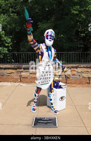 Das Symbol von Birmingham, die vulkanische, riesige, 56 m hohe gusseiserne Statue des römischen Gottes der Metallverarbeitung, wurde für die St Louis World Fair 1904 in Auftrag gegeben. Stockfoto