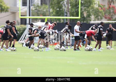 Metairie, Usa. Juni 2025. Am zweiten Tag des Minicamps im Ochsner Sports Performance Center Facility am Mittwoch, den 11. Juni 2025 in Metairie, Louisiana. (Foto: Peter G. Forest/SIPA USA) Credit: SIPA USA/Alamy Live News Stockfoto