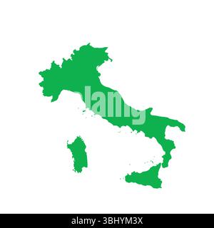 Karte von Italien, Schildersilhouette. Weltkarte Globe. Vektorillustration isoliert auf weißem Hintergrund. Europäischer Kontinent Stock Vektor