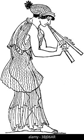 Autorin der Frau. Gravur. 19. Jahrhundert. Das Antike Griechenland. Stockfoto